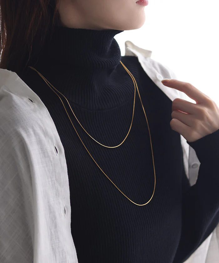 『 サージカルステンレス 』 超ロング 120cm ネックレス アクセサリー スネークチェーン ロング シルバー ゴールド 錆びにくい 金属アレルギー 金アレ シルバーアクセサリー アクセ ロングネックレス アレルギー対応 おしゃれ 女性 大人 春 夏 HUG.U メール便 - Image 12