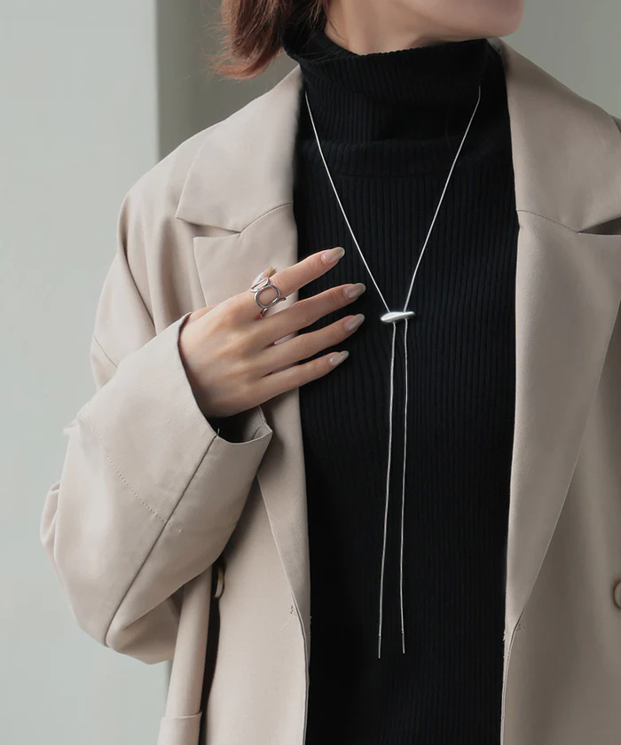 ネックレス ループタイ 風 チェーン チェーンネックレス ロング ロングネックレス ループ ポーラータイ ダブル レイヤード シルバーアクセサリー アクセ gold silver ゴールド シルバー 長い きれいめ 合金 ジュエリー 女性 金 銀 ギフト 春 夏 HUG.U メール便 - Image 17