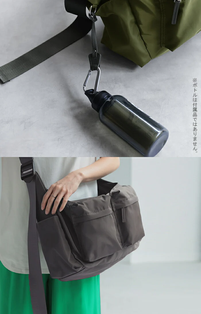 ショルダーバッグ 13 ポケット レディース バッグ 斜めがけ ミリタリー アウトドア レディースバッグ コンパクト 斜めがけバッグ サブバッグ 軽量 通勤 収納 防犯 旅行 海外 トラベル 高級感 カバン 鞄 通学 大容量 マチ メンズ 黒 カーキ 春 夏 HUG.U - Image 17