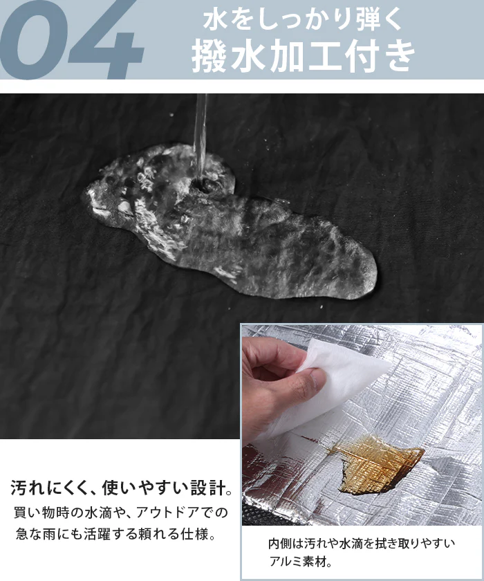 2026SS新作 バッグ 保冷 折り畳み式 大容量 レディース 保冷バッグ かばん カバン 21L クーラーバッグ 撥水 コンパクト マチ 広 トートバッグ エコバッグ 買い物かご ポケット 大きめ 収納 丈夫 アルミ 鞄 アウトドア スポーツ メンズ レジャー 黒 ブラック 春 夏 HUG.U - Image 9