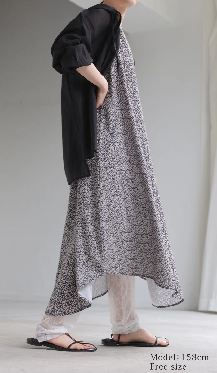 「裾レースで華やぎプラス」 レギンス ■一部7月上旬入荷 レース ペチパンツ レディース パンツ ロング ボトムス ボトム インナー レイヤード ウエストゴム ストレッチ 重ね着 綿 ゆったり 体型カバー 黒 白 春 夏 Bee Bouquet メール便 - Image 21