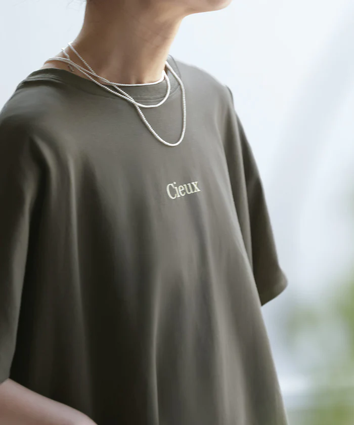 プリントT 「理想のオーバーサイズ」 一枚でサマになる ゆったり レディース Tシャツ 半袖 プリント カットソー ゆったり スリット 体型カバー ホワイト オレンジ ダークグレー ブラック 春夏 Bee Bouquet - Image 3