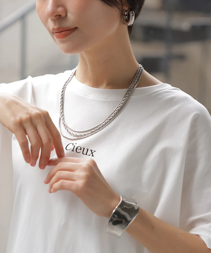 プリントT 「理想のオーバーサイズ」 一枚でサマになる ゆったり レディース Tシャツ 半袖 プリント カットソー ゆったり スリット 体型カバー ホワイト オレンジ ダークグレー ブラック 春夏 Bee Bouquet - Image 7