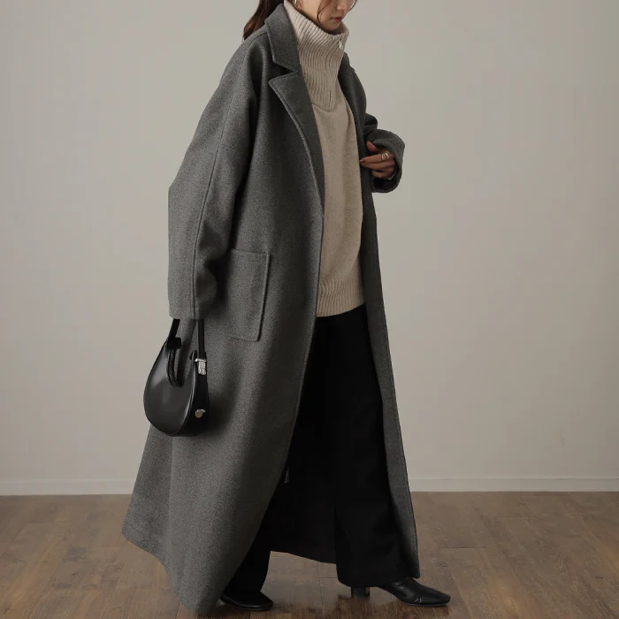 チェスター 『 やっと見つけた 』 スーパーロング ロングコート チェスターコート レディース オーバー ロング アウター ドロップショルダー ラグラン ジャケット ロング丈 ゆったり きれいめ 体型カバー 大きいサイズ グレー ベージュ 夏 春 HUG.U - Image 29