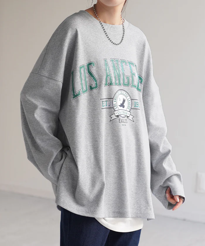 ロゴT 「理想の オーバーサイズ」ロゴ ロンT ■一部7月中旬入荷 レディース カットソー 長袖 Tシャツ ロング チュニック ビッグ プリント 二の腕カバー ドルマン 大きいサイズ きれいめ トップス 体型カバー 大人 お洒落 黒 白 春 夏 HUG.U メール便 - Image 30