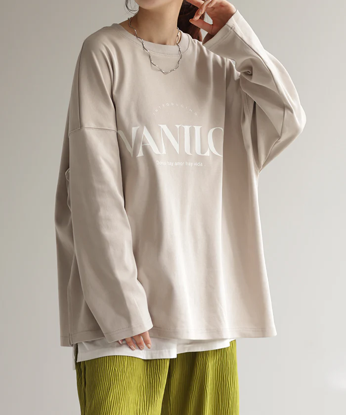 ロゴT 「理想の オーバーサイズ」ロゴ ロンT ■一部7月中旬入荷 レディース カットソー 長袖 Tシャツ ロング チュニック ビッグ プリント 二の腕カバー ドルマン 大きいサイズ きれいめ トップス 体型カバー 大人 お洒落 黒 白 春 夏 HUG.U メール便 - Image 33