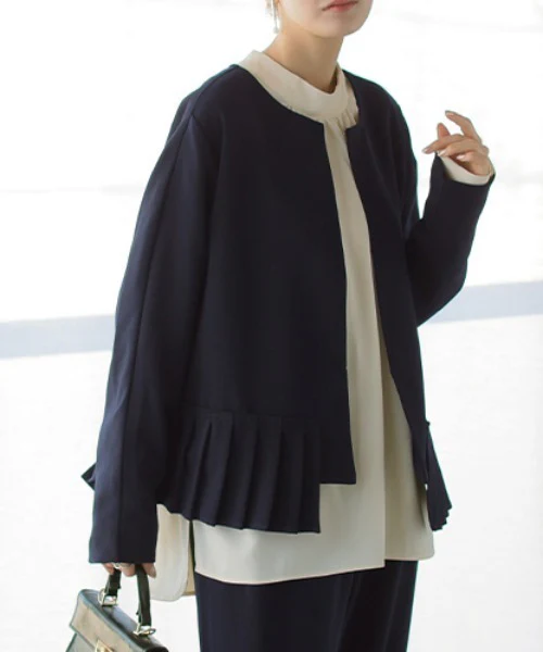 フォーマル 3点セット パンツ ジャケット ブラウス 体型カバー レディース シワになりにくい パンツスーツ スーツ セットアップ 入学式 卒業式 セレモニースーツ オケージョン 黒 ベージュ 春 夏 HUG.U - Image 10