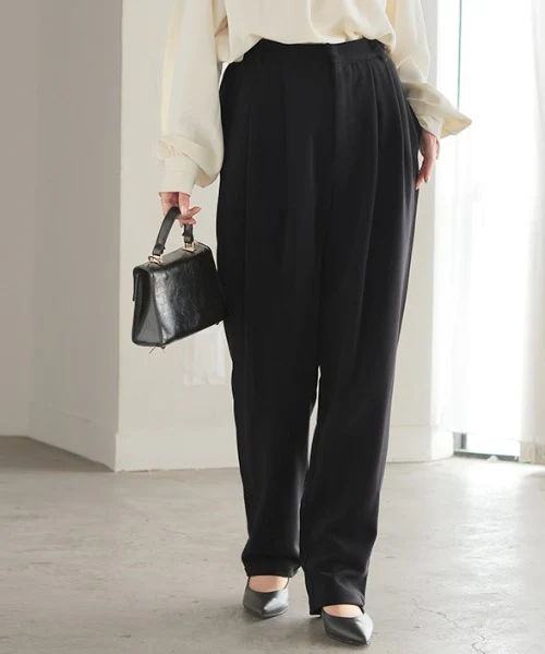 フォーマル 3点セット パンツ ジャケット ブラウス 体型カバー レディース シワになりにくい パンツスーツ スーツ セットアップ 入学式 卒業式 セレモニースーツ オケージョン 黒 ベージュ 春 夏 HUG.U - Image 25
