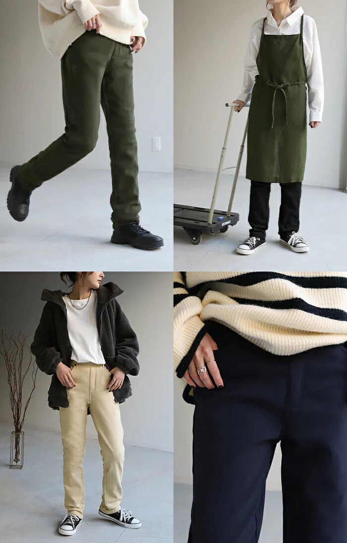 打ち勝つ「寒さ・ストレス社会」 伸び～る 暖パン裏ボア パンツ レディース 裏起毛 レギンスパンツ レギパン スキニー スキニーパンツ ストレート ストレッチ ボトムス 暖か ゴム ボトム 極暖 厚手 仕事 バイト 黒 ブラック 春 夏 HUG.U - Image 24