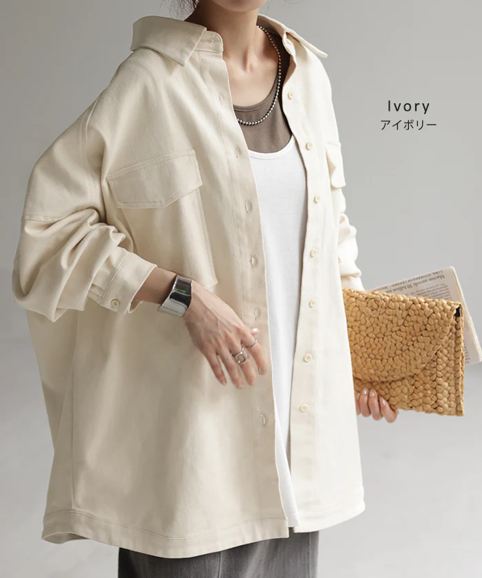 シャツ ≦ Gジャン 未満「絶 対 理 想」 デニムシャツ オーバーサイズ アウター デニムジャケット レディース 抜き襟 デニム トップス ジャケット ブルゾン 体型カバー 大きいサイズ 長袖 羽織 ダメージ ジーンズ ブラック ブルー 春 夏 HUG.U - Image 15