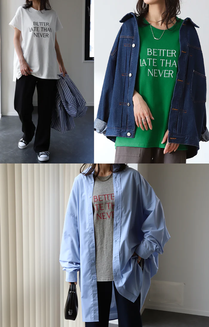 きれいめ お洒落 「大人 ロゴ 。」 刺繍 Tシャツ 半袖 ロゴT コンパクト ロゴティー フレンチ カットソー レディース トップス 綿100 無地 クルーネック スリット インナー きれいめ シンプル お尻が隠れる グリーン おしゃれ 春 夏 HUG.U メール便 - Image 18