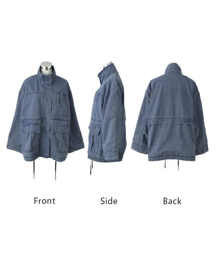 Gジャン 「ガシッと格好いい。」 オーバーサイズ アウター デニムジャケット レディース デニムシャツ デニム トップス ジャケット ブルゾン アウター 防寒 ペイズリー 大きいサイズ 長袖 羽織 ゆったり ダメージ ジーンズ 体型カバー 春 夏 HUG.U - Image 23