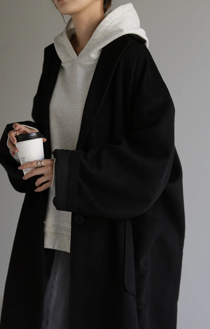 【1,000円OFF】アウトレット コーディガン 『 M O D E 。』コート ロングコート チェスター チェスターコート レディース オーバー ロング アウター ドロップショルダー ジャケット ロング丈 ゆったり 落ち感 薄手 きれいめ 体型カバー 大きいサイズ ブラック 冬 秋 HUG.U - Image 15