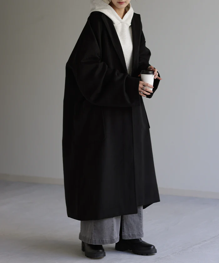 【1,000円OFF】アウトレット コーディガン 『 M O D E 。』コート ロングコート チェスター チェスターコート レディース オーバー ロング アウター ドロップショルダー ジャケット ロング丈 ゆったり 落ち感 薄手 きれいめ 体型カバー 大きいサイズ ブラック 冬 秋 HUG.U - Image 35