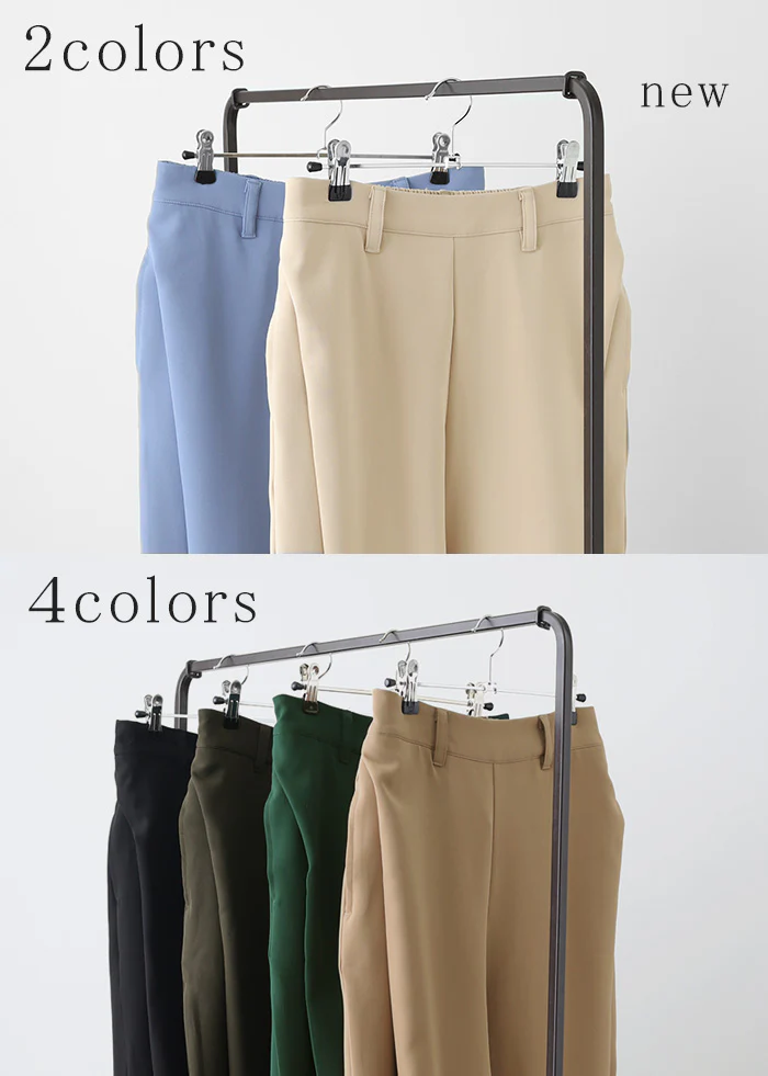センス良。「変形タック」 パンツ タックパンツ レディース タック ワイドパンツ ワイド ロング 大きいサイズ ボトム 体型カバー ボトムス ズボン ハイウエスト オフィス スラックス レディースパンツ 長 ズボン グリーン 黒 きれいめ 夏 春 HUG.U - Image 9