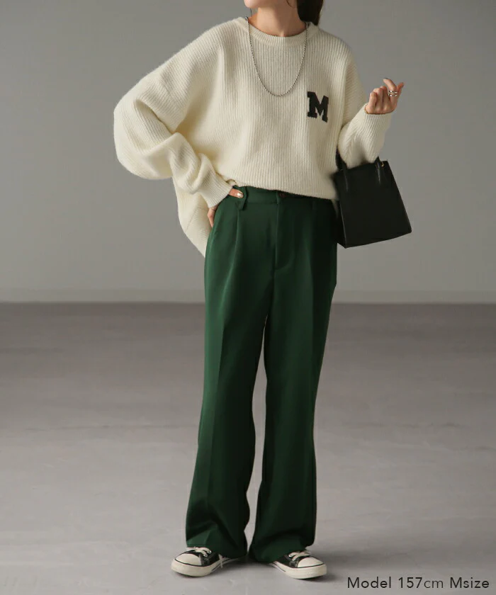 「最強タック」 パンツ タックパンツ レディース タック ワイドパンツ ワイド ロング 大きいサイズ ボトム 体型カバー ボトムス ストレート ズボン ハイウエスト オフィス スラックス レディースパンツ ゴム 長 ズボン 黒 グリーン きれいめ 夏 春 - Image 14