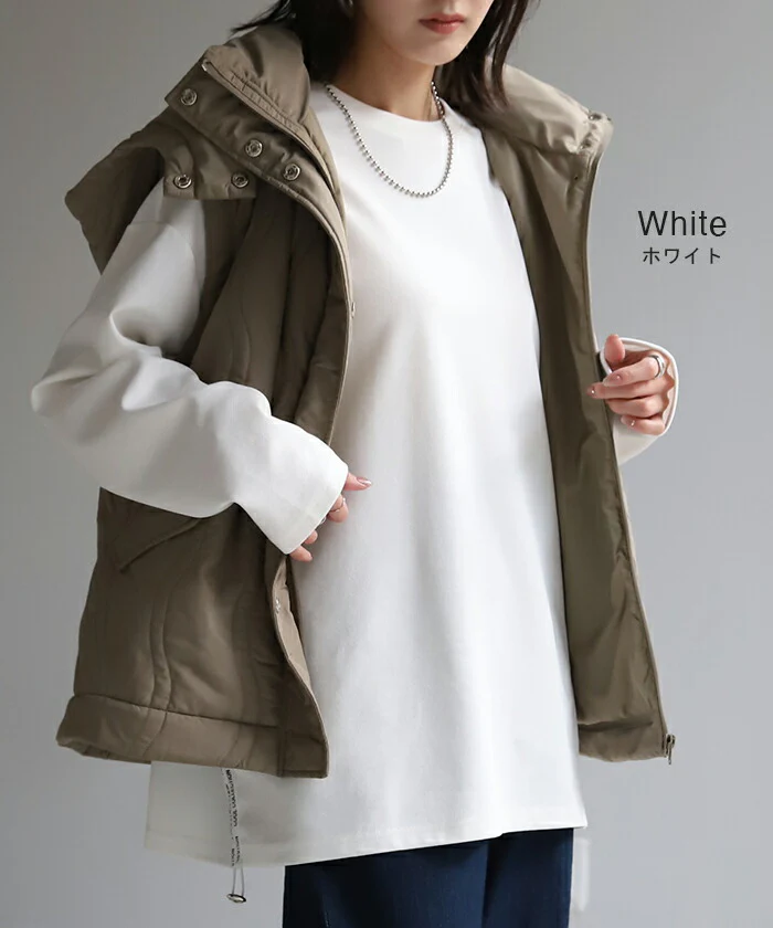 『 拘り。』 ドロスト ロンT レディース ロゴ カットソー ティーシャツ 無地 長袖 Tシャツ ロング チュニック ビッグ ロゴT 大きいサイズ 変形シルエット シャーリング きれいめ ゆる トップス 長い 体型カバー 大人 お洒落 グリーン 白 春 夏 HUG.U メール便 - Image 6