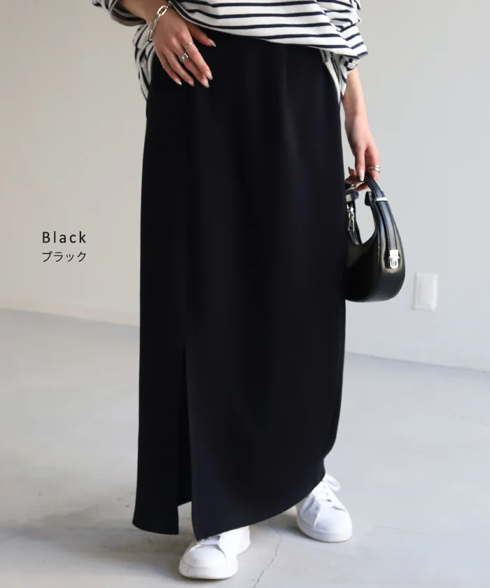 スカート 超伸び タイトスカート レディース ■一部7月下旬入荷 ボトムス ポンチスカート ロングスカート マキシスカート ジャージー ストレート ペンシルスカート スリット ストレッチ ロング タイト ナロースカート きれいめ ゴム グリーン 春 夏 HUG.U - Image 27