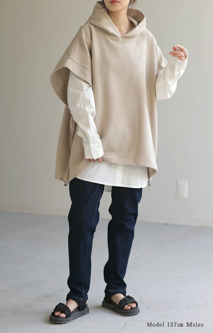 シャツ カットソー レイヤード Tシャツ レディース ロンT レイヤード風 トップス ロング ロングシャツ ブラウス フェイクシャツ レイヤードシャツ チュニック 長袖 インナー 付け裾 重ね着 クルーネック つけ裾 大きいサイズ 丸首 白 黒 春 夏 HUG.U メール便 - Image 7