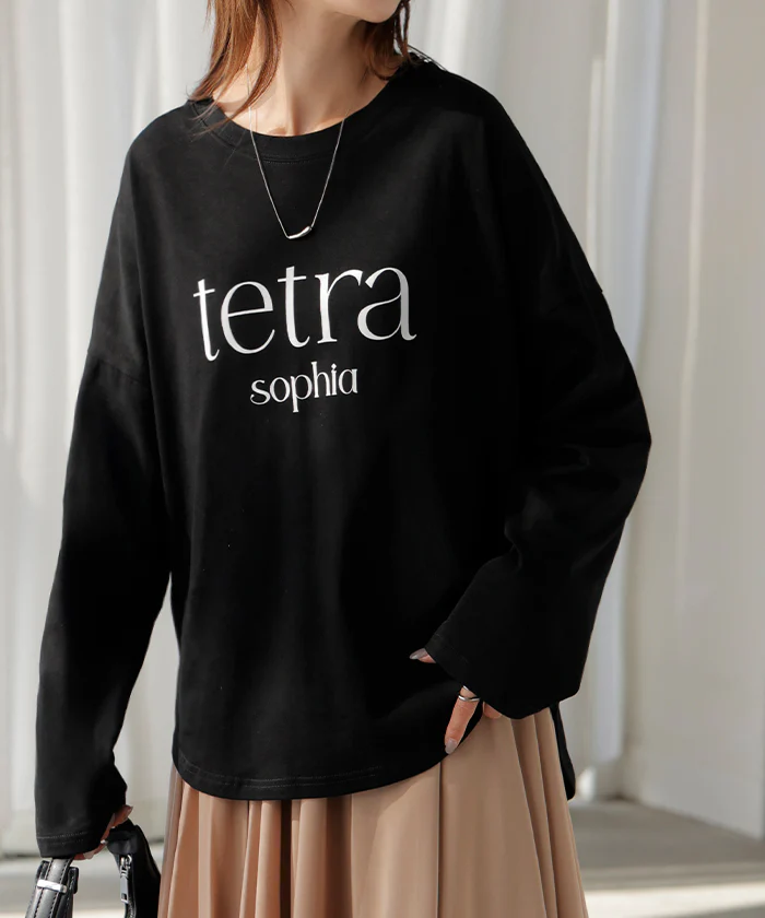 【夏セール】 ロゴ Tシャツ ロンT レディース トップス 半袖 長袖 プリント カットソー ロング ティーシャツ チュニック ビッグ プラスサイズ クルーネック 長い ドルマン ドルマンスリーブ ゆったり 無地 体型カバー お尻が隠れる 大きいサイズ おしゃれ 白 黒 秋 冬 HUG.U - Image 19