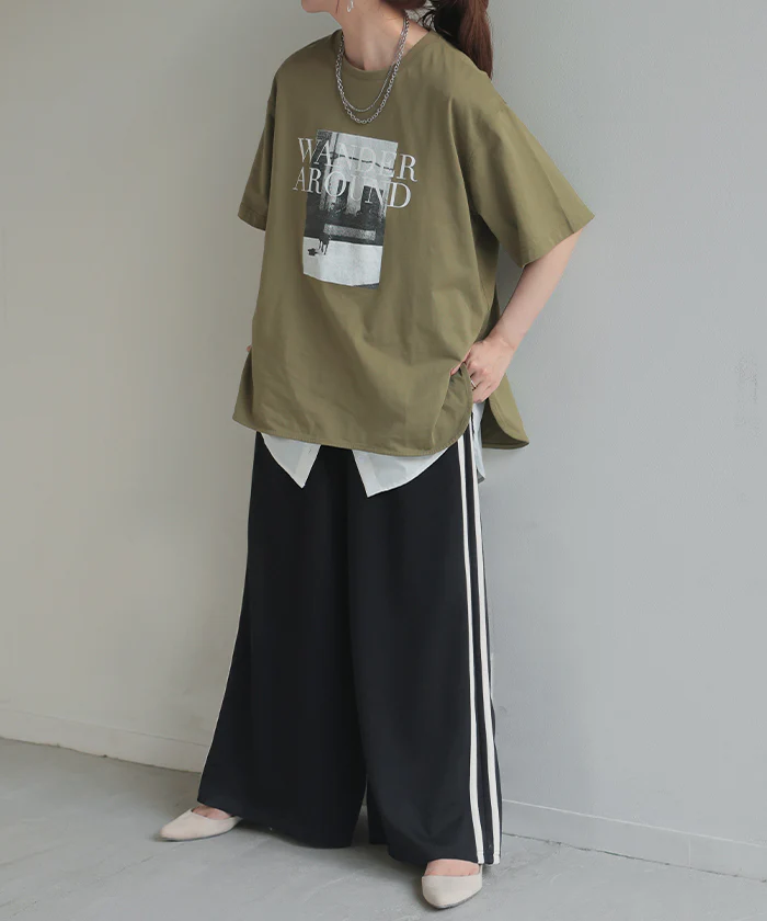 パンツ レディース ワイドパンツ トラックパンツ カラーパンツ ワイドパンツ ロング ウエストゴム 太い イージーパンツ 体型カバー 脚長 リラックス ジャージ ズボン カジュアル スポーツ 楽 きれいめ 無地 大きいサイズ 黒 グリーン 春 夏 HUG.U - Image 28