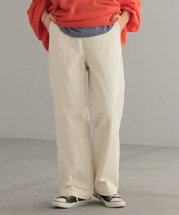 パンツ 選べる テーパード ストレート レディース テーパードパンツ ワイド ワイドパンツ ロング ロングパンツ 体型カバー 無地 ボトムス ボトム ストレート ゆったり ハイウエスト ストレッチ 美脚 大きいサイズ 黒 ベージュ 春 夏 HUG.U - Image 46