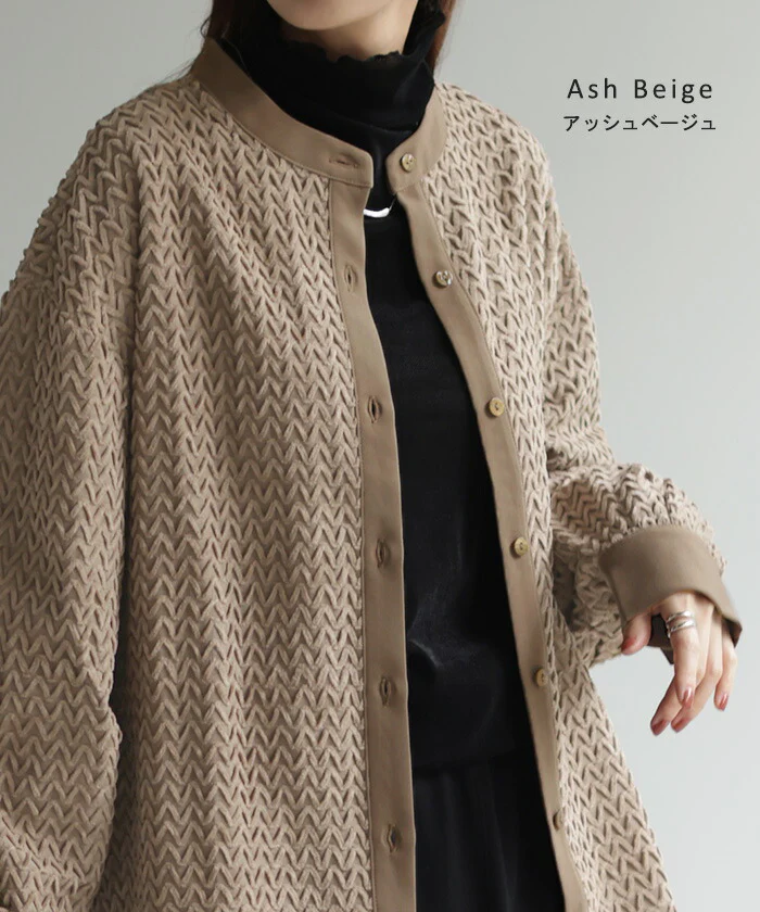 シャツ トップス ロング モールヤーン レディース ロングシャツ チュニック ブラウス Uネック 柄シャツ オーバーサイズ ゆったり 二の腕カバー ドルマン 体型カバー お尻が隠れる 羽織 長袖 きれいめ 大きいサイズ 黒 ベージュ 春 夏 HUG.U - Image 12