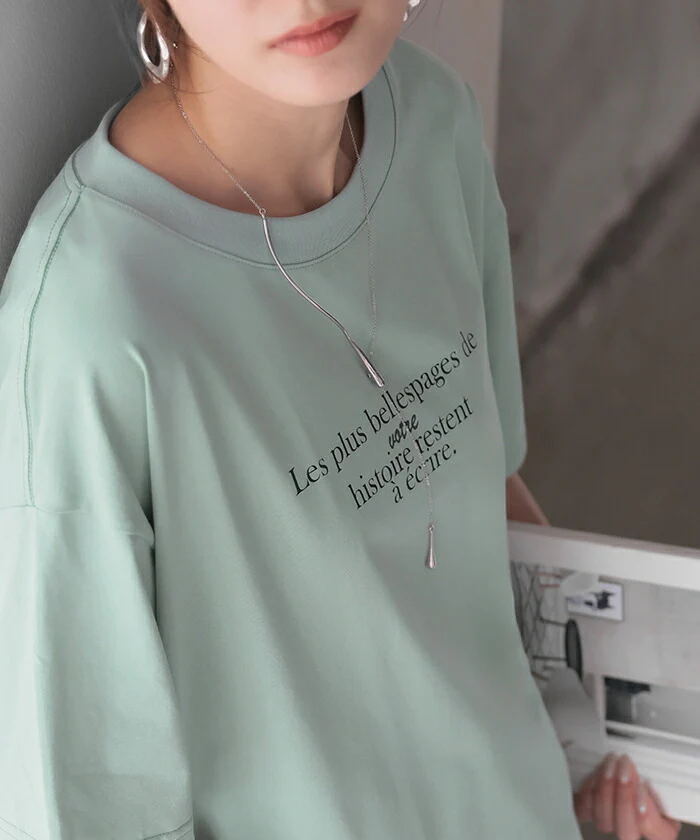 Tシャツ 防汚 撥水 レディース トップス 半袖 ■一部7月上旬入荷 カットソー ロング ティーシャツ チュニック ビッグ ストレッチ クルーネック 長い ドルマン ドルマンスリーブ ゆったり 無地 体型カバー お尻が隠れる 大きいサイズ おしゃれ 白 黒 春 夏 HUG.U メール便 - Image 7