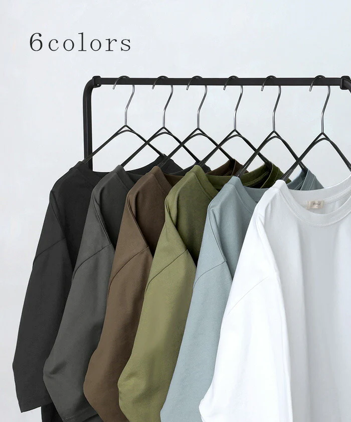 Tシャツ UVカット 接触 冷感 レディース トップス 半袖 カットソー ロング ティーシャツ チュニック 遮熱 吸水 速乾 クルーネック 長い ドルマン ドルマンスリーブ ゆったり 無地 体型カバー お尻が隠れる 大きいサイズ おしゃれ 白 黒 春 夏 HUG.U メール便 - Image 9