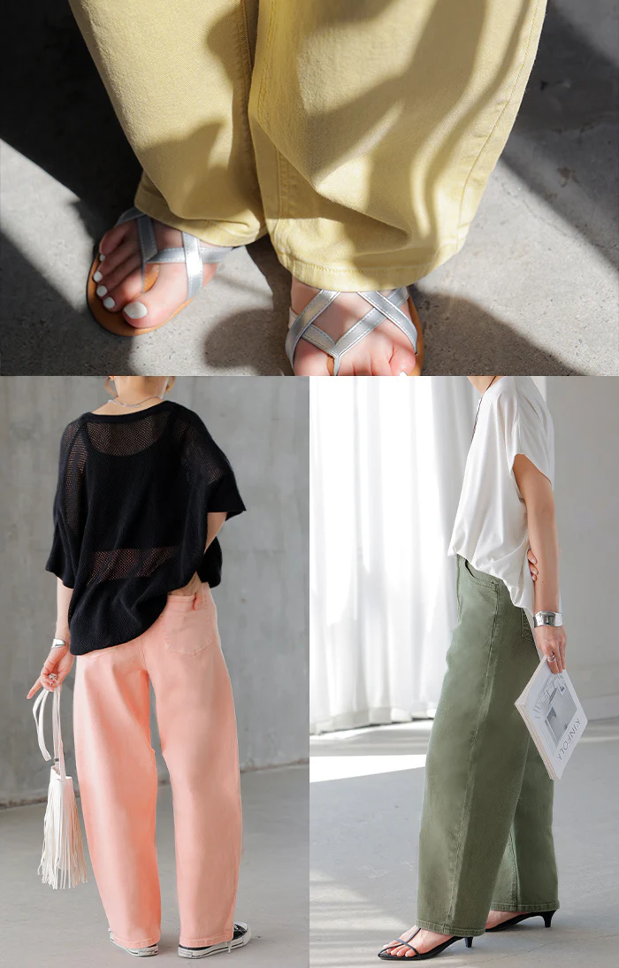 パンツ デニム バレルレッグ ロング カツラギ ■一部7月中旬入荷 レディース カラーデニム ボトムス ロングパンツ ジーパン ジーンズ バルーン ハイウエスト ストレッチ ウエスト ゴム コクーン カーブ 美脚 カジュアル 体型カバー 大きいサイズ 黒 ブルー 春 夏 HUG.U - Image 25