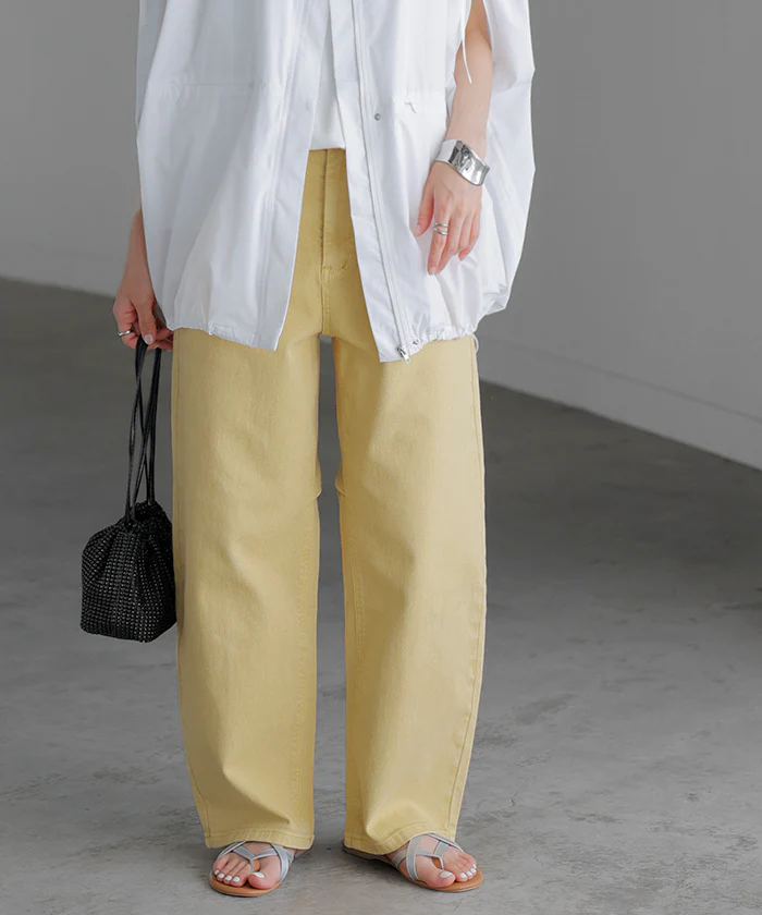 パンツ デニム バレルレッグ ロング カツラギ ■一部7月中旬入荷 レディース カラーデニム ボトムス ロングパンツ ジーパン ジーンズ バルーン ハイウエスト ストレッチ ウエスト ゴム コクーン カーブ 美脚 カジュアル 体型カバー 大きいサイズ 黒 ブルー 春 夏 HUG.U - Image 34