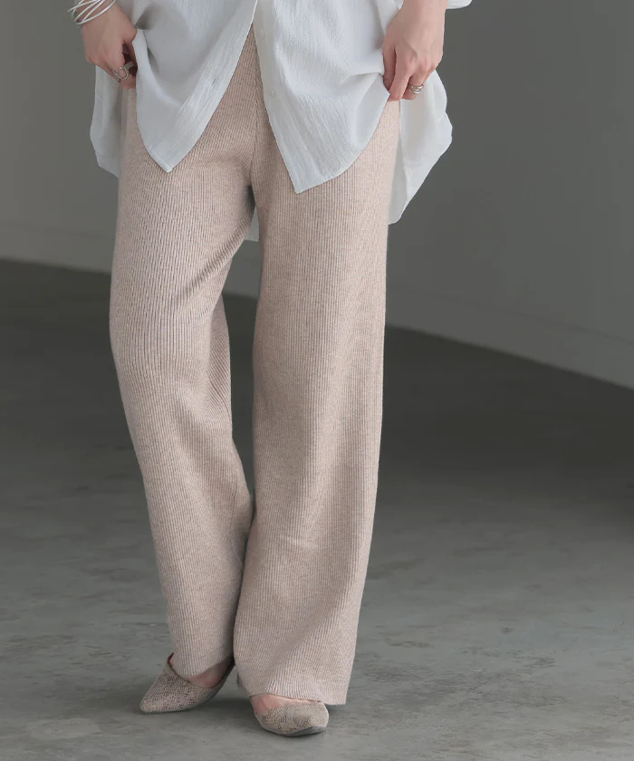 パンツ ニット レディース ボトムス ストレッチ 無地 ロング ロングパンツ マタニティ フレア 産前産後兼用 ワイド ワイドパンツ ハイウエスト 軽量 ズボン 妊婦 ヨガパンツ ボトム 大きいサイズ 体型カバー 黒 グレー 春 夏 ゆったり HUG.U - Image 26