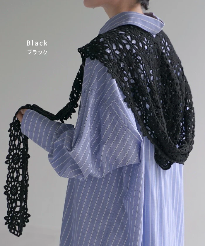帽子 「トレンド感。」 レース ニット帽 レディース ニット ビーニー ワッチ ニットハット ハット レースニット ボンネット 透かし編み 紐付き ニットキャップ レース編みハット ゆったり おしゃれ ぼうし 女性 大人 黒 白 春 夏 春夏 HUG.U メール便 - Image 10