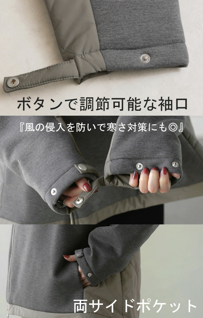 ジャケット 中綿 ロング レディース アウター コート アシメ アシンメトリー ダブルジップ フード キルティング ポンチ ドッキング パーカー オーバー ロングコート ゆったり あったか 防寒 体型カバー 大きいサイズ 異素材 黒 グレー 春 夏 HUG.U - Image 20
