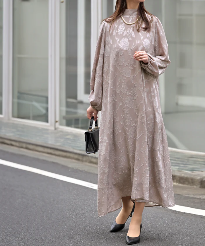 ワンピース 結婚式 お呼ばれ オケージョン ロングワンピース ロング 体型カバー レディース シフォン シワになりにくい ワンピ 長袖 パーティー きれいめ フォーマル ドレス パーティードレス 二次会 大きいサイズ 黒 ピンク 春 夏 HUG.U - Image 32
