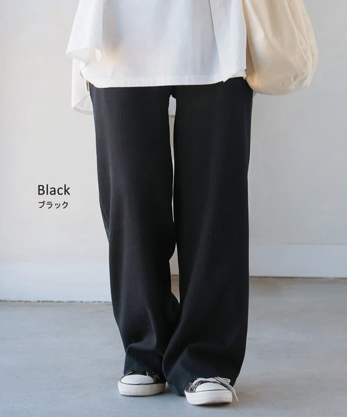パンツ マタニティ セルフ カット レディース ボトムス カラーパンツ ワイド カラー ワイドパンツ ロング ロングパンツ 体型カバー ボトムス ボトム ストレート ズボン ゆったり ハイウエスト ストレッチ 美脚 大きいサイズ 黒 グレー 春 夏 HUG.U - Image 22