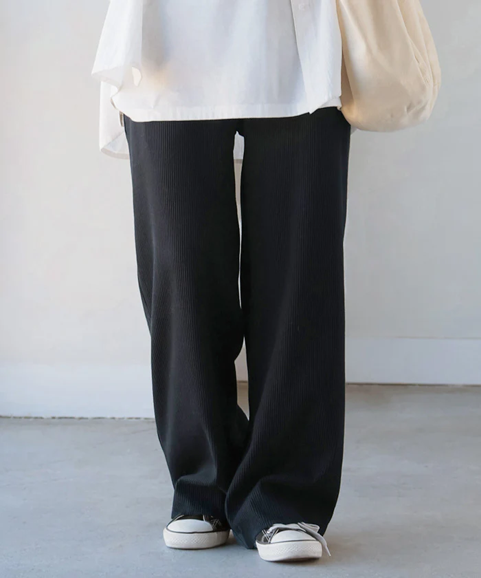 パンツ マタニティ セルフ カット レディース ボトムス カラーパンツ ワイド カラー ワイドパンツ ロング ロングパンツ 体型カバー ボトムス ボトム ストレート ズボン ゆったり ハイウエスト ストレッチ 美脚 大きいサイズ 黒 グレー 春 夏 HUG.U - Image 29