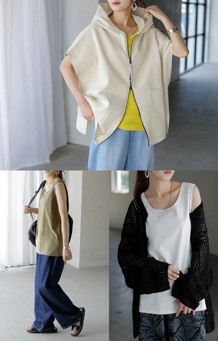 【2点500円OFF・3点以上1,000円OFF】タンクトップ ■一部7月上旬入荷 接触冷感 レイヤード インナー トップス タンク レディース 無地 カットソー ノースリーブ キャミソール ロング 長い ひんやり ゆったり カラバリ お尻が隠れる 体型カバー きれいめ 大人 グリーン 黒 白 春 夏 HUG.U メール便 - Image 25