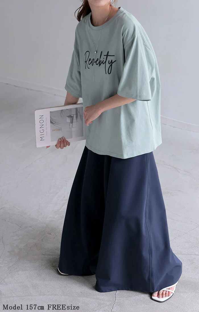 【夏セール】 Tシャツ ロゴ レディース 綿100 刺繍 トップス 半袖 ■一部7月上旬入荷 プリント カットソー ロング ティーシャツ チュニック クルーネック 長い ドルマン ドルマンスリーブ ゆったり 無地 体型カバー お尻が隠れる 大きいサイズ おしゃれ 白 黒 春 夏 HUG.U メール便 - Image 16