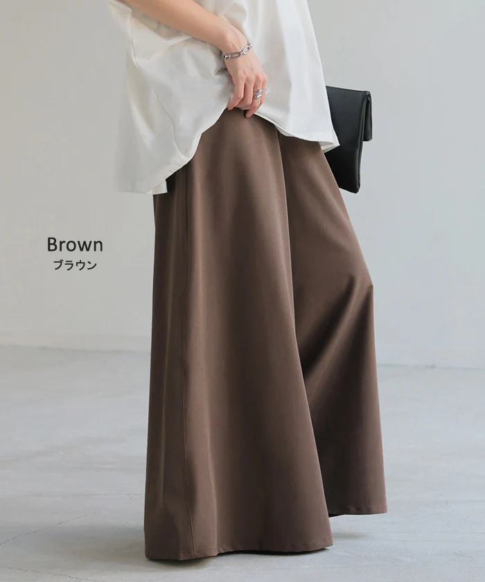 パンツ ワイド レディース ワイドパンツ ロング ロングパンツ フレア フレアパンツ 体型カバー ボトムス ボトム ストレート ゆったり ハイウエスト ストレッチ シワになりにくい 美脚 Aライン ゴム カジュアル 大きいサイズ 黒 ネイビー 春 夏 HUG.U - Image 12