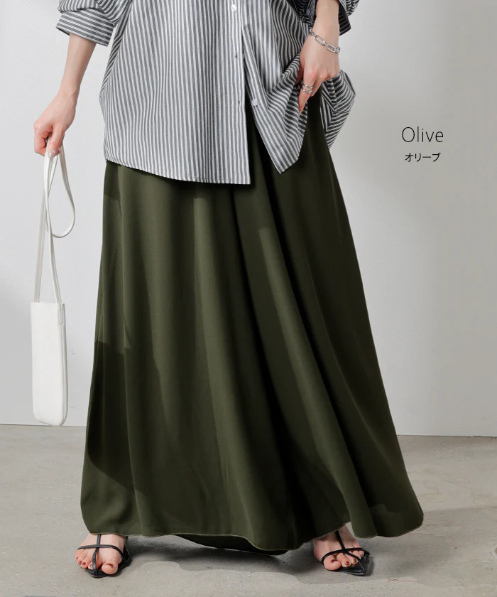 パンツ ワイド 選べる 2丈 シフォン ワイドパンツ ■一部7月上旬入荷 レディース ロング ロングパンツ 体型カバー ボトムス ボトム フレア ストレート ズボン ゆったり ゴム ハイウエスト 軽量 ストレッチ 美脚 大きいサイズ カジュアル 黒 青 春 夏 HUG.U - Image 18