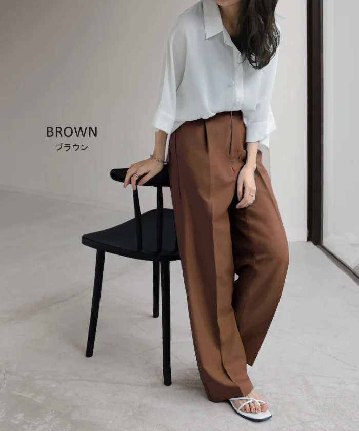 パンツ ワイド ■一部7月中旬入荷 レディース ロング ロングパンツ ワイドパンツ ボトムス ボトム ズボン ストレッチ シワになりにくい 洗濯機 可能 通勤 美脚 体型カバー 大きいサイズ 高身長 低身長 黒 グレー 秋 冬 HUG.U - Image 11