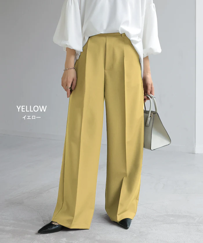 パンツ ワイド ■一部7月中旬入荷 レディース ロング ロングパンツ ワイドパンツ ボトムス ボトム ズボン ストレッチ シワになりにくい 洗濯機 可能 通勤 美脚 体型カバー 大きいサイズ 高身長 低身長 黒 グレー 秋 冬 HUG.U - Image 12