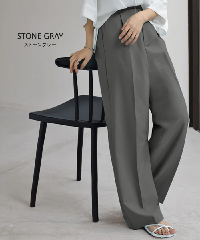 パンツ ワイド ■一部7月中旬入荷 レディース ロング ロングパンツ ワイドパンツ ボトムス ボトム ズボン ストレッチ シワになりにくい 洗濯機 可能 通勤 美脚 体型カバー 大きいサイズ 高身長 低身長 黒 グレー 秋 冬 HUG.U - Image 15