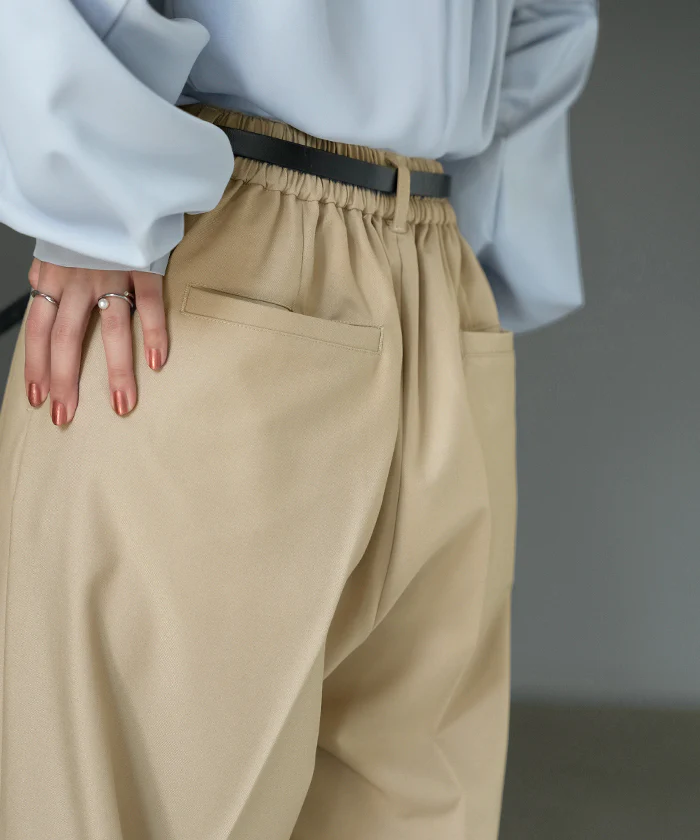 パンツ ワイド ■一部7月中旬入荷 レディース ロング ロングパンツ ワイドパンツ ボトムス ボトム ズボン ストレッチ シワになりにくい 洗濯機 可能 通勤 美脚 体型カバー 大きいサイズ 高身長 低身長 黒 グレー 秋 冬 HUG.U - Image 16