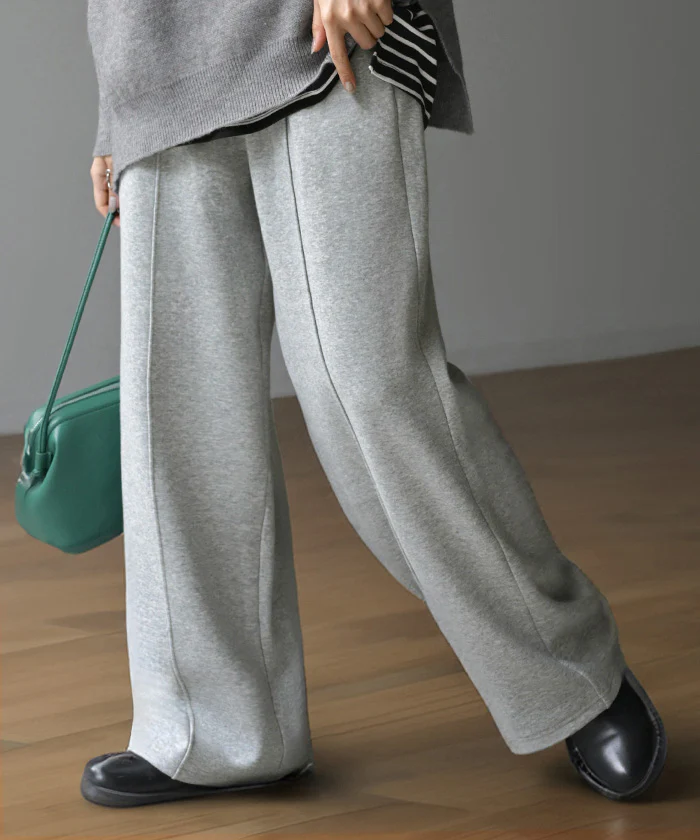 パンツ " 特暖 " 裏シャギー ストレート ロング レディース ボトムス 選べる 2丈 ワイド ボトム 裏起毛パンツ ハイウエスト ズボン ずぼん ロングパンツ ウエストゴム ワイドパンツ ストレッチ 無地 ポケット 防寒 大きいサイズ 体型カバー 黒 秋 冬 HUG.U - Image 27