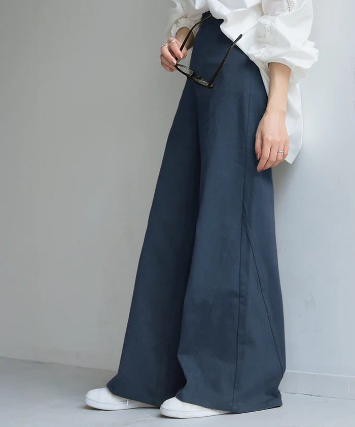 パンツ ワイド レディース 選べる 丈 ■一部7月中旬入荷 バギー ワイドパンツ 綿 混 ロング ロングパンツ チノパン 体型カバー ボトムス ボトム ストレート ズボン ゆったり ハイウエスト ストレッチ ウエストゴム 美脚 大きいサイズ カジュアル 黒 白 春 夏 HUG.U - Image 30