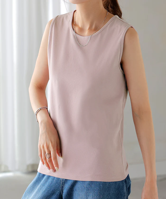 【3点500円OFF・5点以上1,000円OFF】「選べる4タイプ」 ■一部7月中旬入荷 タンクトップ レイヤード インナー トップス タンク レディース 無地 カットソー ノースリーブ キャミソール Uネック クルーネック ゆったり ストレッチ 大人 黒 白 春 夏 HUG.U メール便 - Image 43