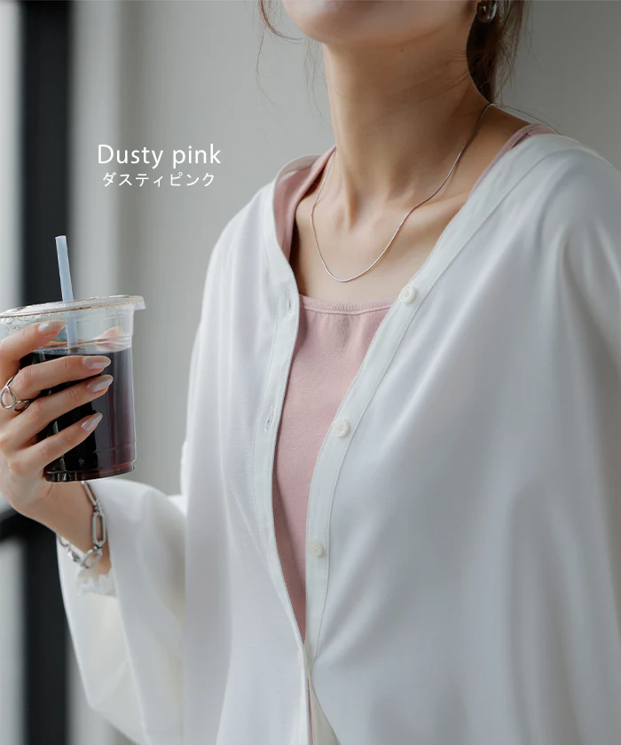 【3点500円OFF・5点以上1,000円OFF】「選べる4タイプ」 ■一部7月下旬入荷 タンクトップ レイヤード インナー トップス タンク レディース 無地 カットソー ノースリーブ キャミソール Uネック クルーネック ゆったり ストレッチ 大人 黒 白 春 夏 HUG.U メール便 - Image 15