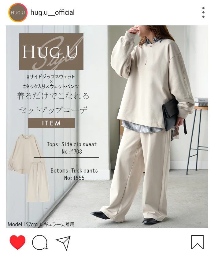 パンツ ロング ワイド スウェット " 選べる 2丈 " スラックス レディース タック ワイドパンツ ロングパンツ ボトムス ずぼん ウエストゴム ハイウエスト 綿 ストレッチ 高身長 美脚 体型カバー ゆったり 大きいサイズ 黒 グレー 秋 冬 HUG.U - Image 21